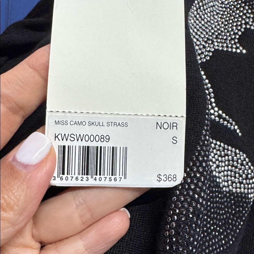 Zadig & Voltaire Skull Rhinestone Sweater Black NWT Designer Pullover - Picture 3 of 5